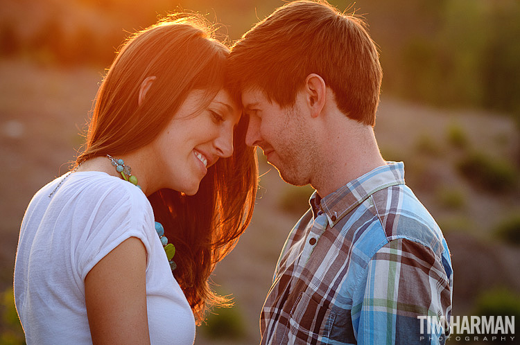 Atlanta engagement pictures with skyline view