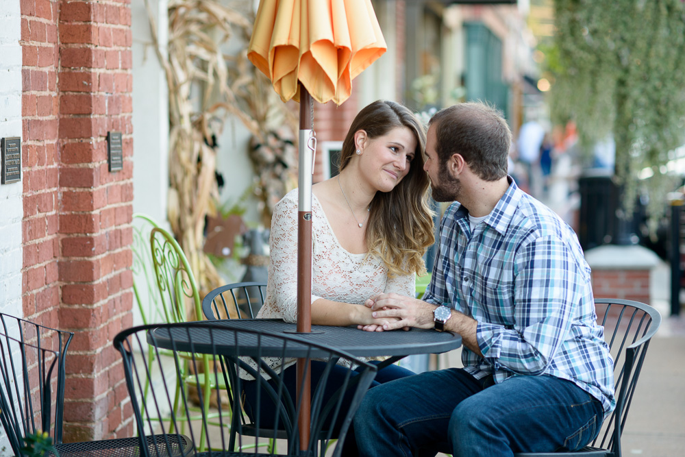 engagement shoot in downtown acworth and acworth beach