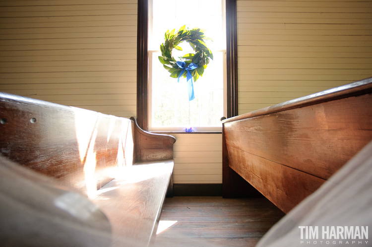 one room rural church wedding