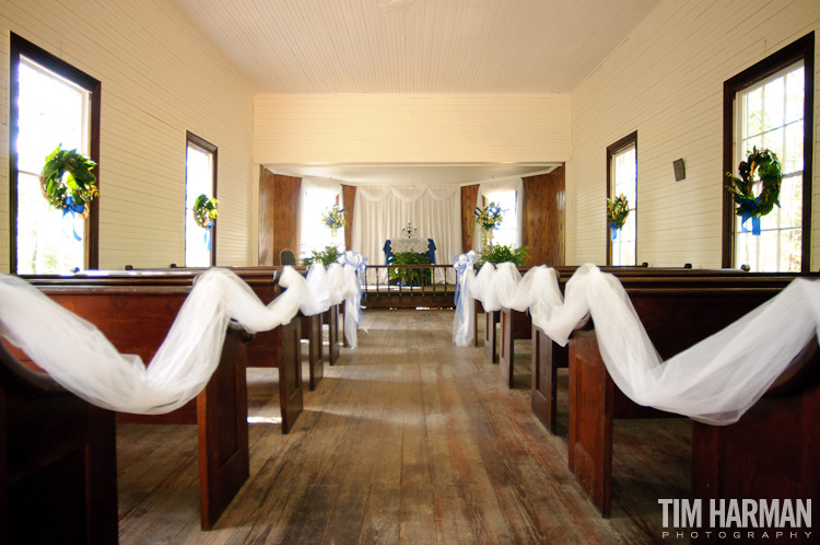 one room rural church wedding