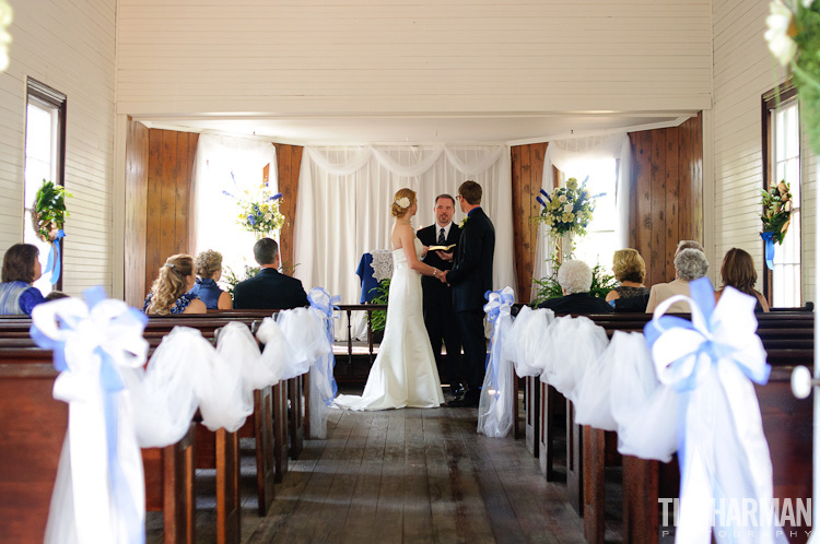 one room rural church wedding