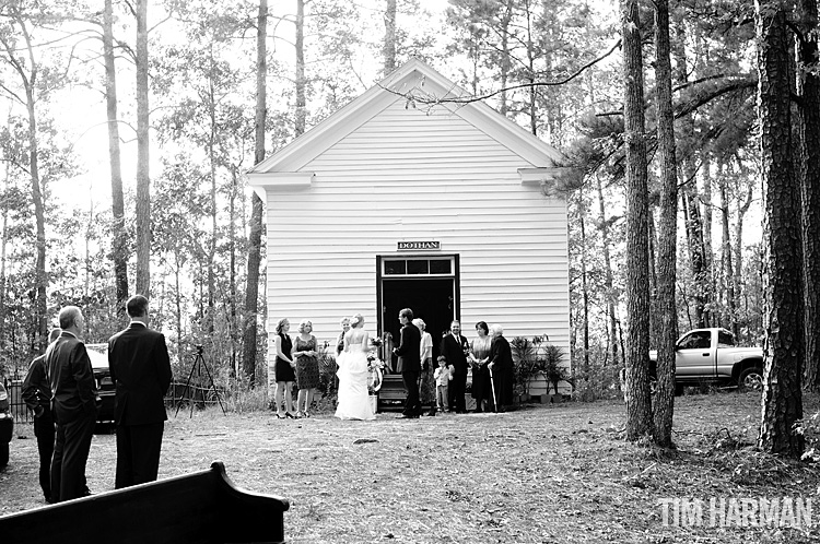 one room rural church wedding