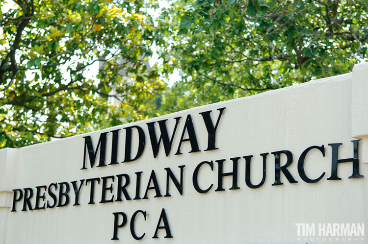 wedding at Midway Presbyterian Church