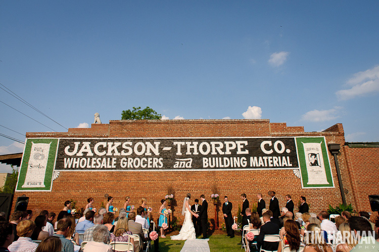 Wedding and reception at The Cotton Warehouse in Monroe, GA