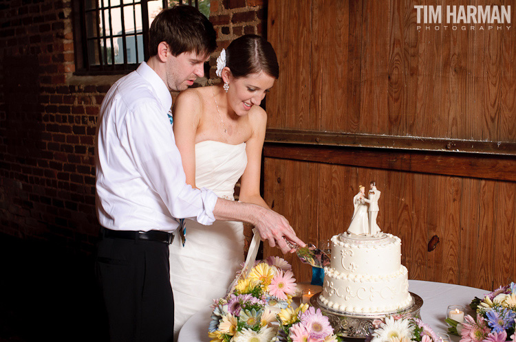 Wedding and reception at The Cotton Warehouse in Monroe, GA